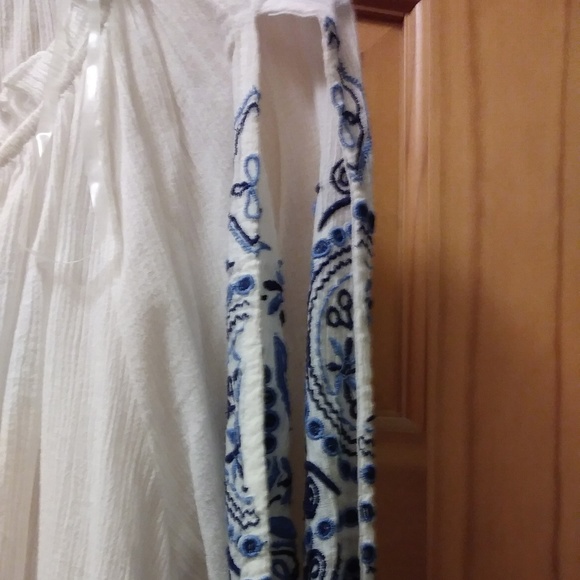 Boho Embroidered Peasant Top by Vintage America XL - Picture 7 of 8